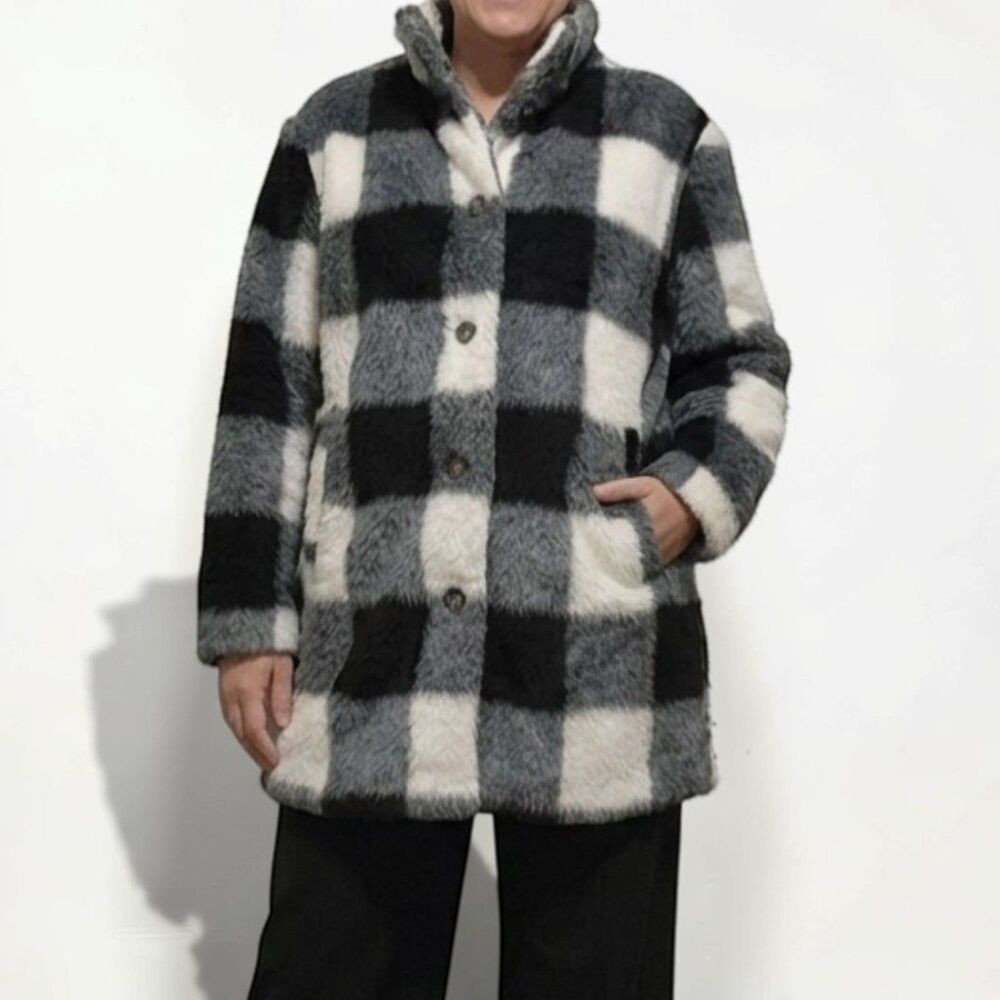 Marine Layer Stephanie Gingham Cocoon Coat